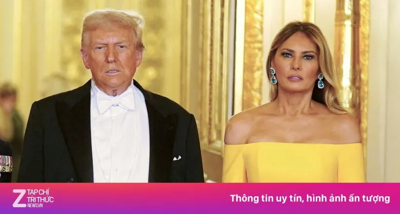 Váy áo ấn tượng của bà Melania Trump trong chuyến thăm Anh