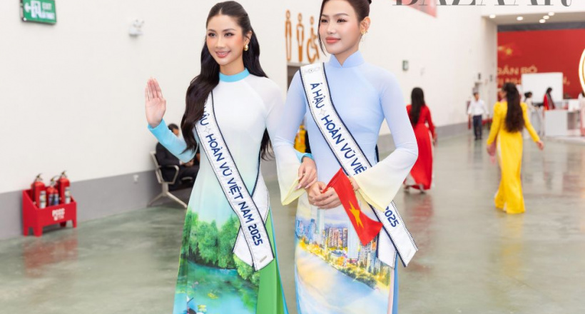 Hoa hậu hoàn vũ Phương Linh và Á hậu Cẩm Ly đảm nhận vai trò Đại sứ Du lịch – Văn hóa tỉnh Khánh Hòa tại Triển Lãm Thành Tựu