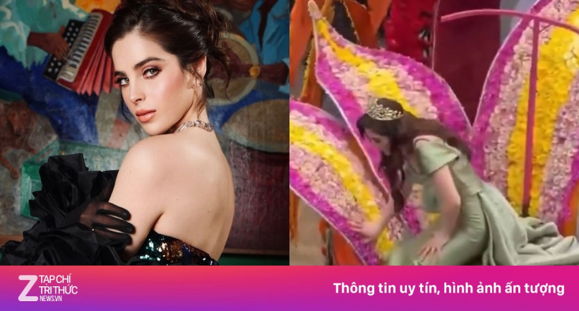 Hoa hậu Hoàn vũ Fatima Bosch ngã gục khi đang diễu hành