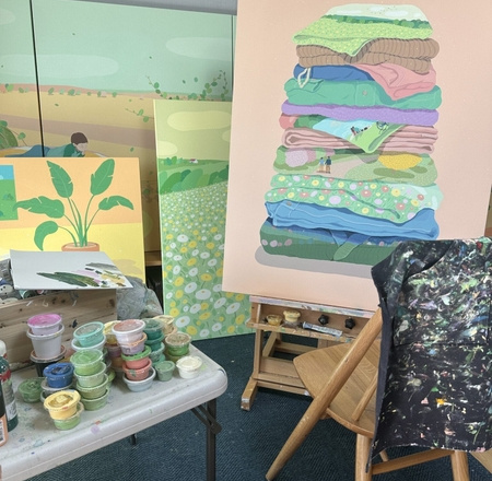 Không gian và thời gian khác nhau trong tranh của Danym Kwon