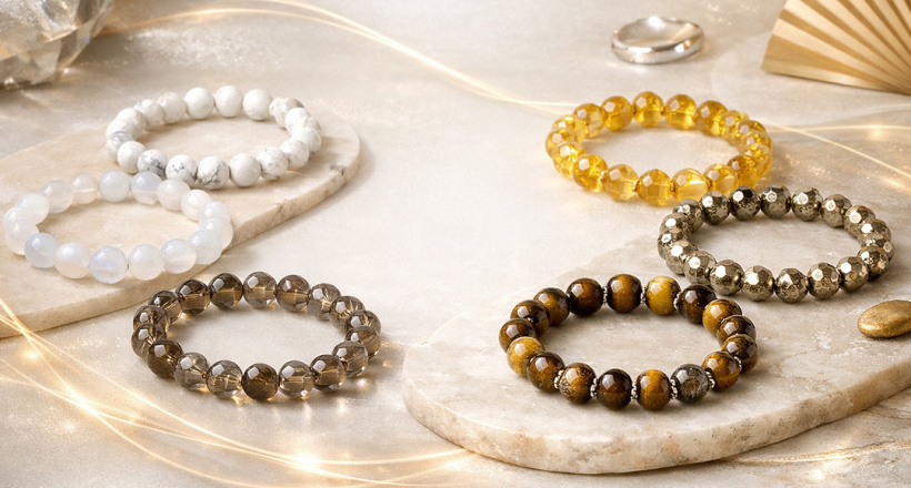 Vòng đá phong thủy mệnh Kim cho nữ: Đeo màu gì hút tài lộc?