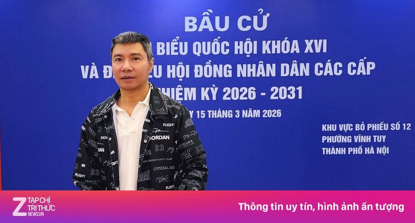 Hình ảnh gây xúc động của NSND Công Lý tại điểm bầu cử