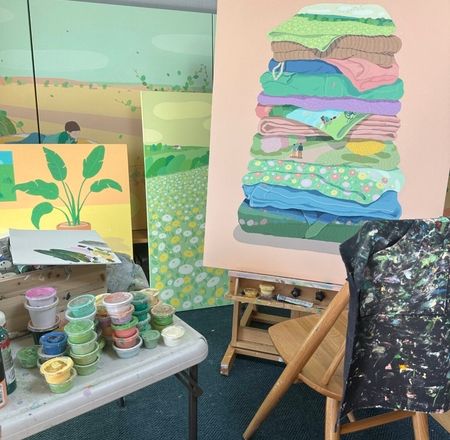 Không gian và thời gian khác nhau trong tranh của Danym Kwon