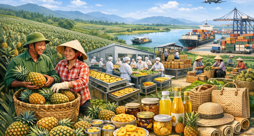 Phát triển chuỗi giá trị từ cây dứa: Đòn bẩy nâng tầm kinh tế hợp tác và nông sản Việt