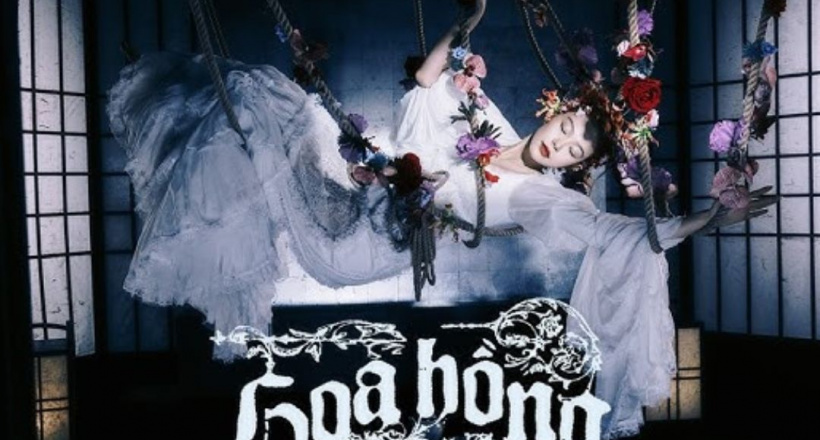 Minh Hằng bị trói bởi dây gai hoa hồng, treo ngược trên không