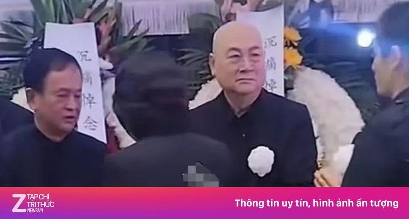 'Đường Tăng' Trì Trọng Thụy đau buồn trong lễ tang vợ