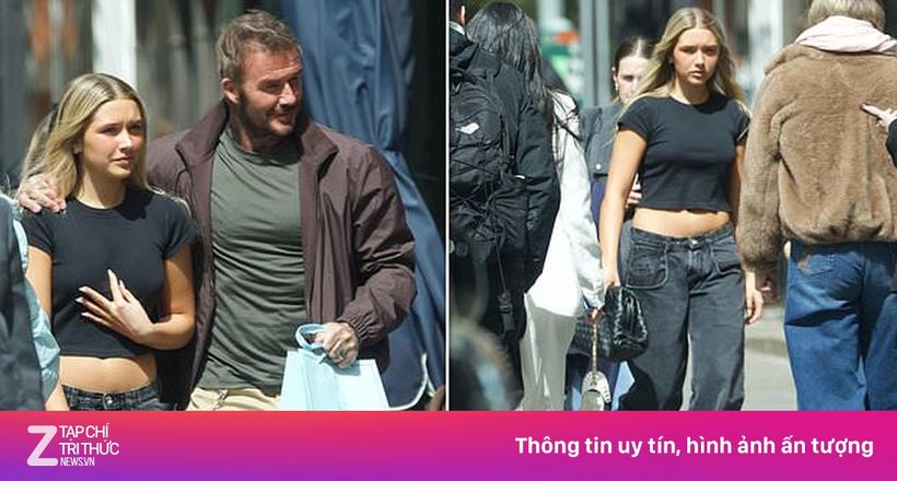 Ảnh đời thường của Beckham và con gái