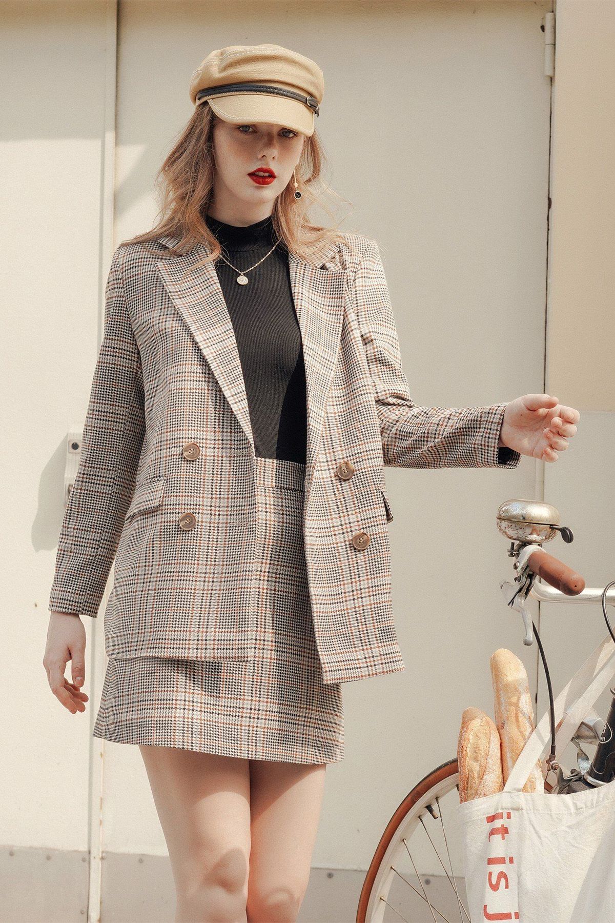 Chất liệu kaki blazer caro
