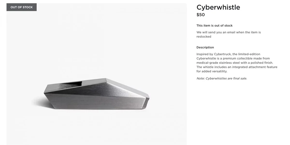 Tesla Cyberwhislte
