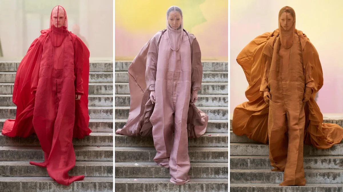 BST Rick Owens Xuân/Hè 2024 - Những gam màu nổi trong sắc thái u tối