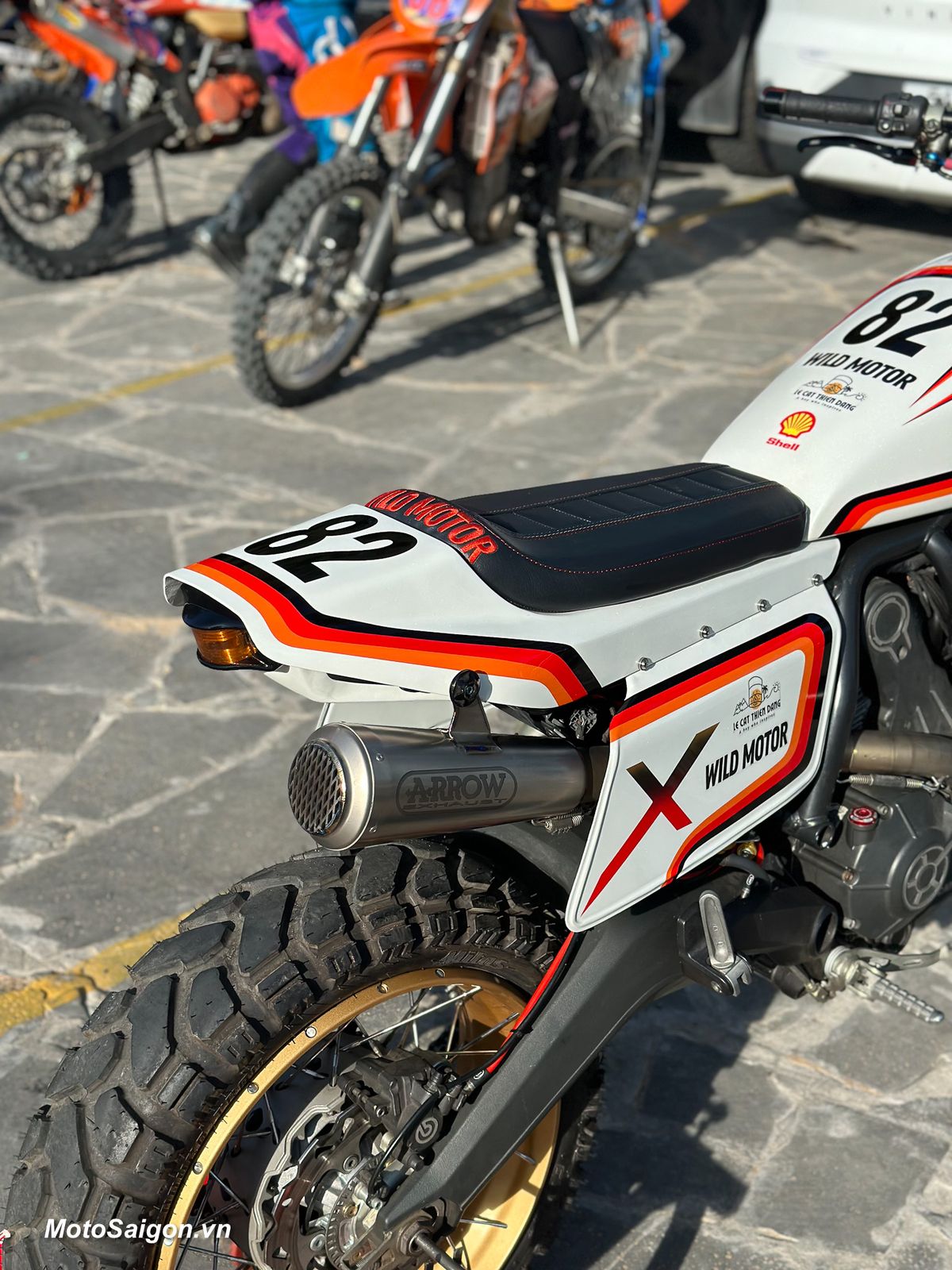 Chất chơi Ducati Scrambler độ Dirt Track tranh tài tại HTV Challenge 2023