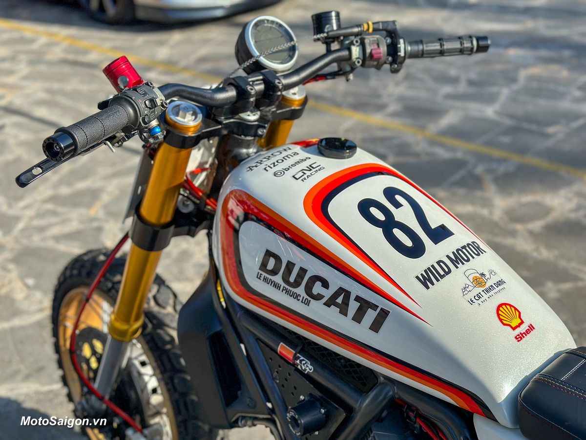 Chất chơi Ducati Scrambler độ Dirt Track tranh tài tại HTV Challenge 2023
