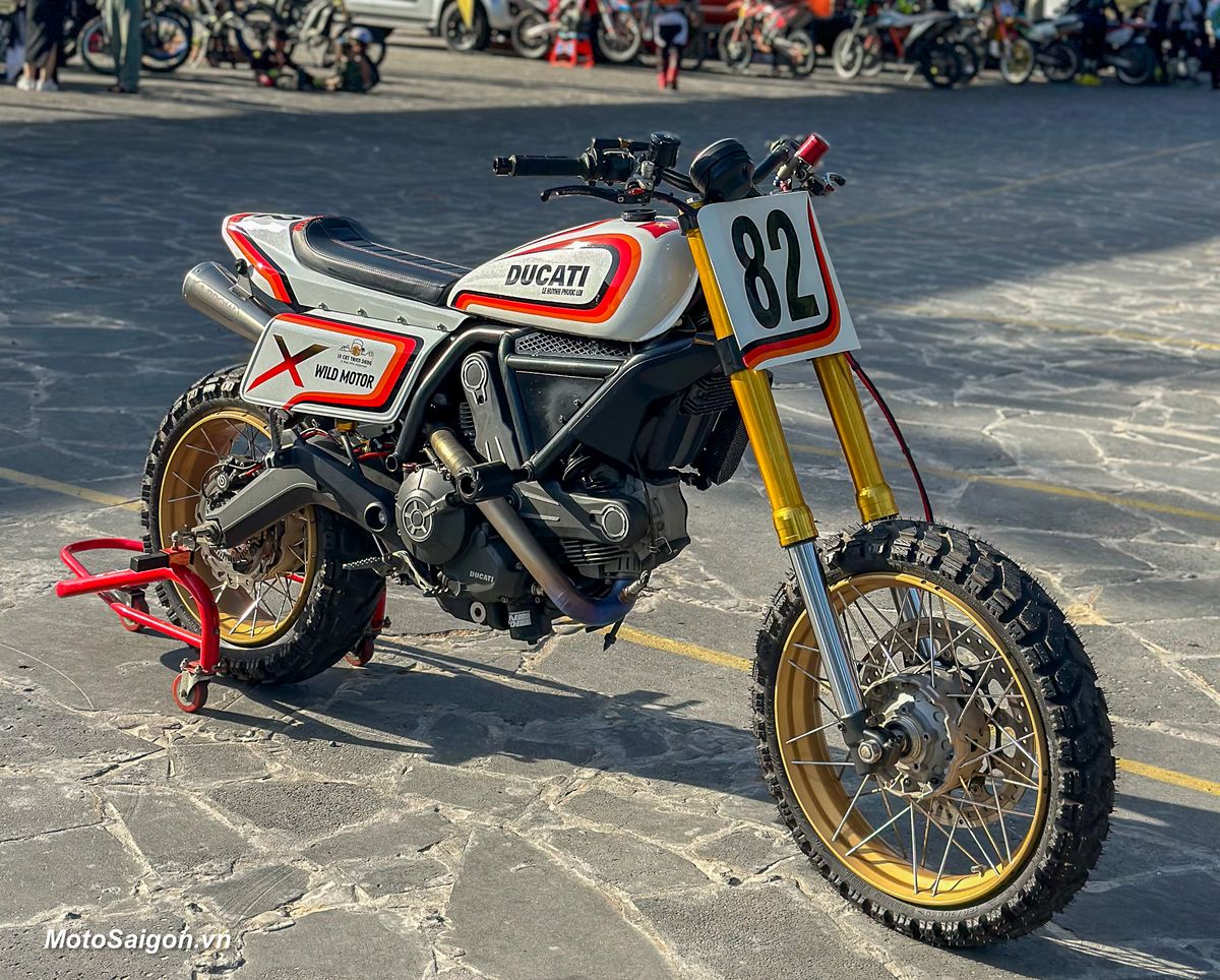 Chất chơi Ducati Scrambler độ Dirt Track tranh tài tại HTV Challenge 2023