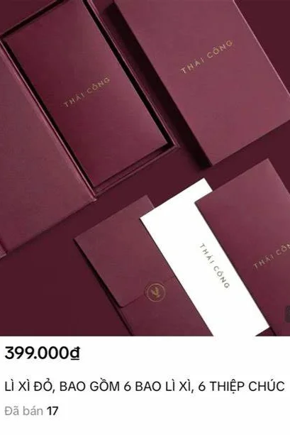 Thái Công và hộp phong bao lì xì giá 399k