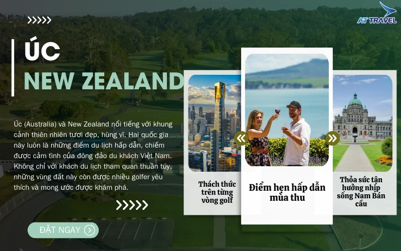 Đắm mình trong golf cùng sắc thu ở Úc và New Zealand