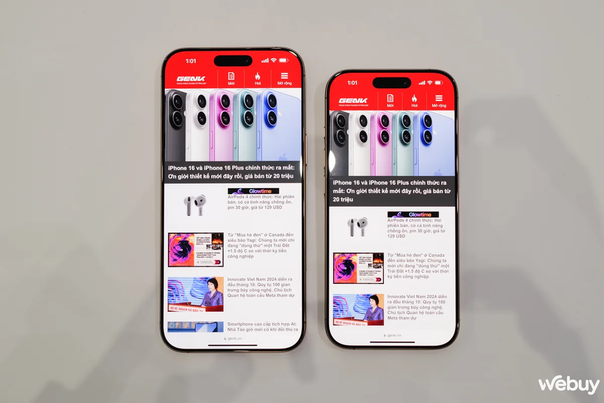 RAM của iPhone 16