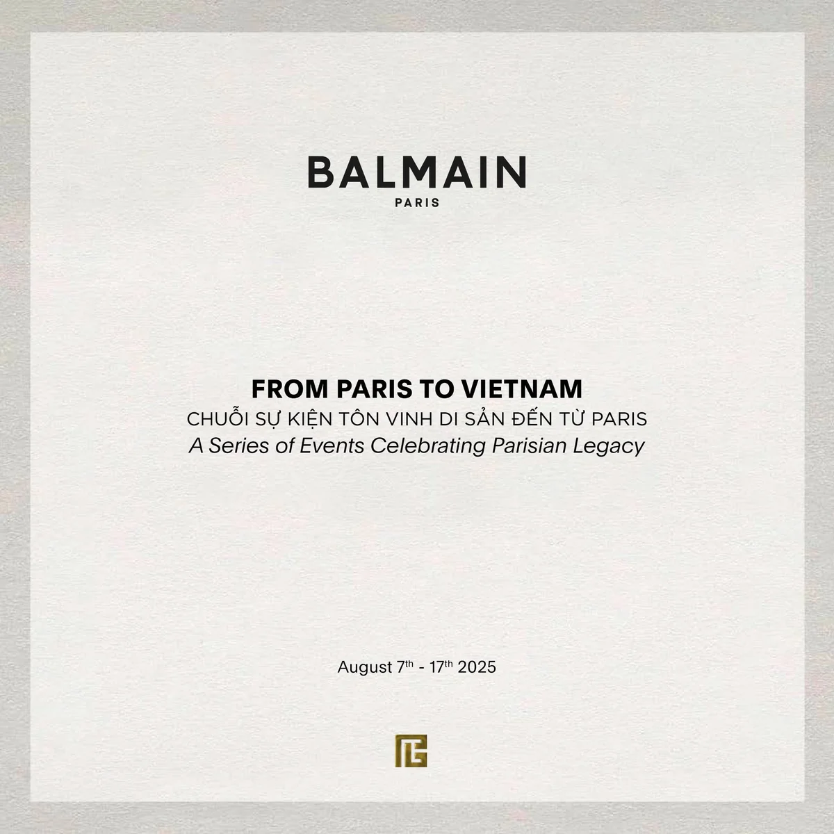 BALMAIN FROM PARIS TO VIETNAM
