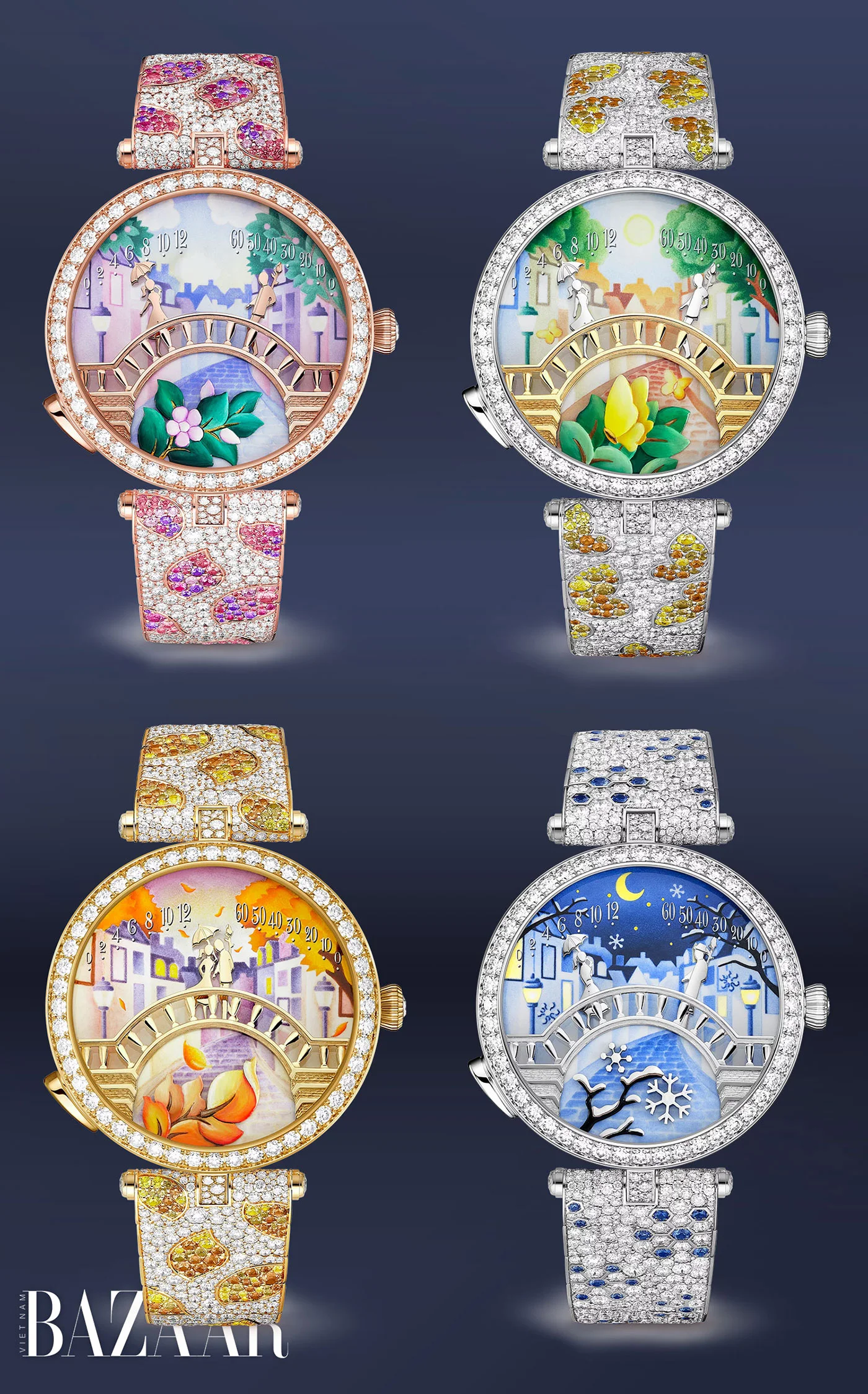 Van Cleef & Arpels kể chuyện tình với đồng hồ Pont des Amoureux