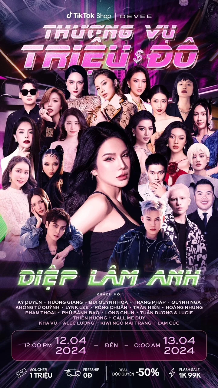 Diệp Lâm Anh livestream triệu đô