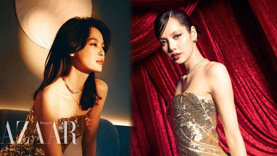 Lisa (BLACKPINK) và Tân Chỉ Lôi đụng váy Oscar De La Renta