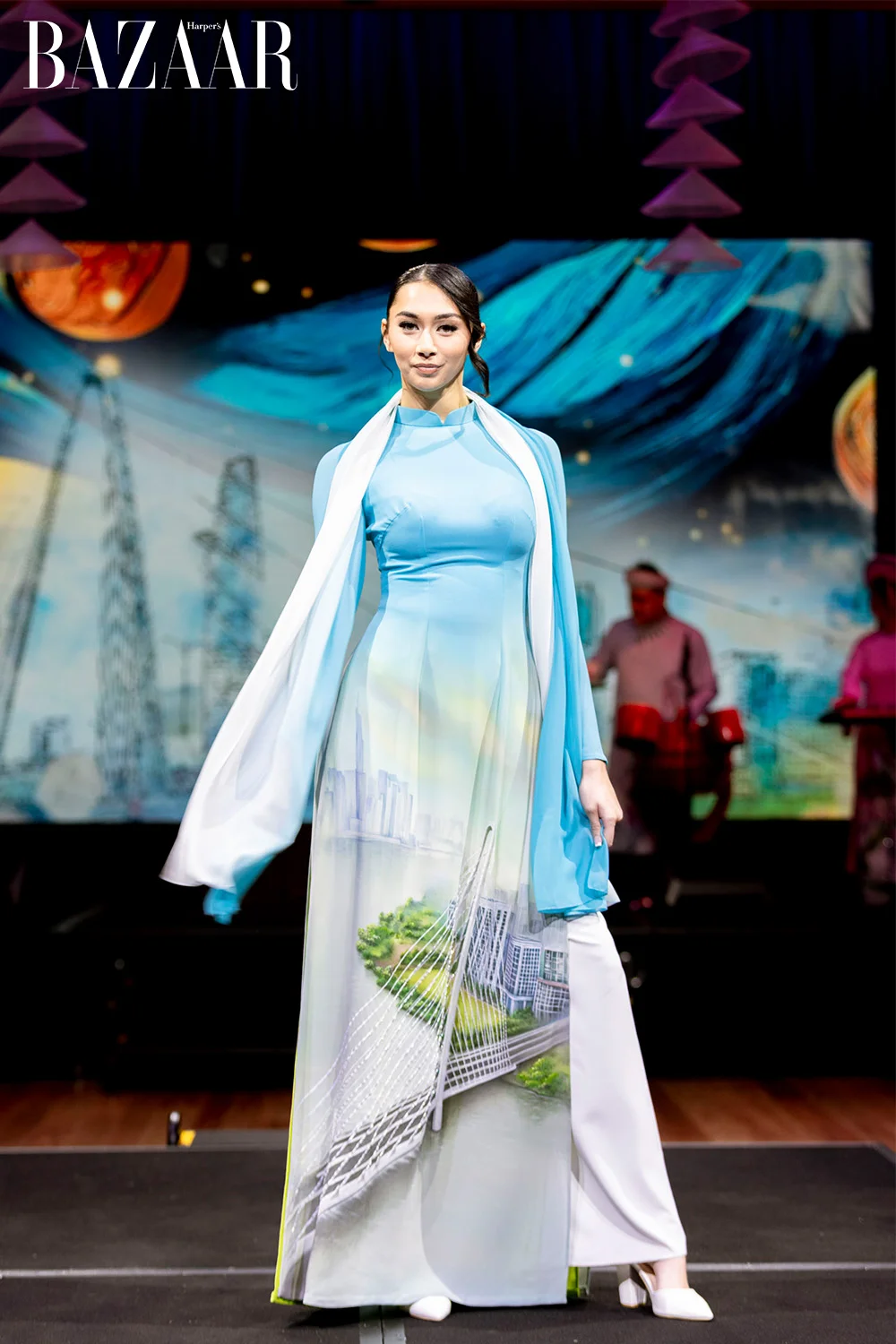 Áo dài lụa ombre