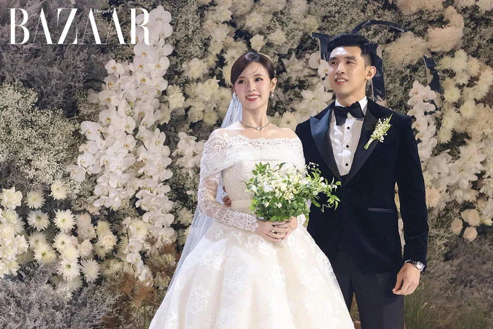 4 mẫu váy cưới lộng lẫy của cô dâu Midu trong hôn lễ cổ tích