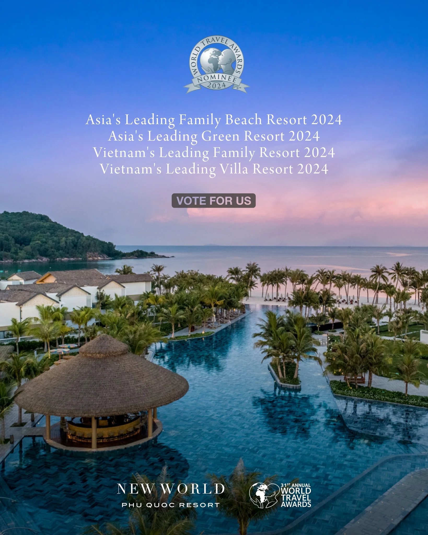 New World Phú Quốc Resort đạt thứ hạng cao tại World’s Best Awards