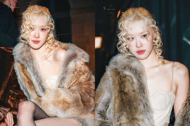 Rosé Blackpink gây sốt tại show Saint Laurent Xuân Hè 2025