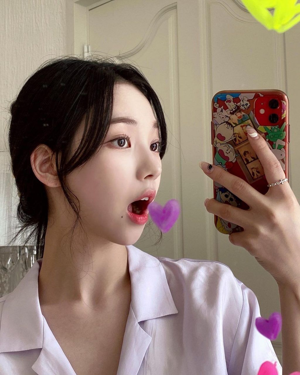 cách trang điểm; aespa; Karina