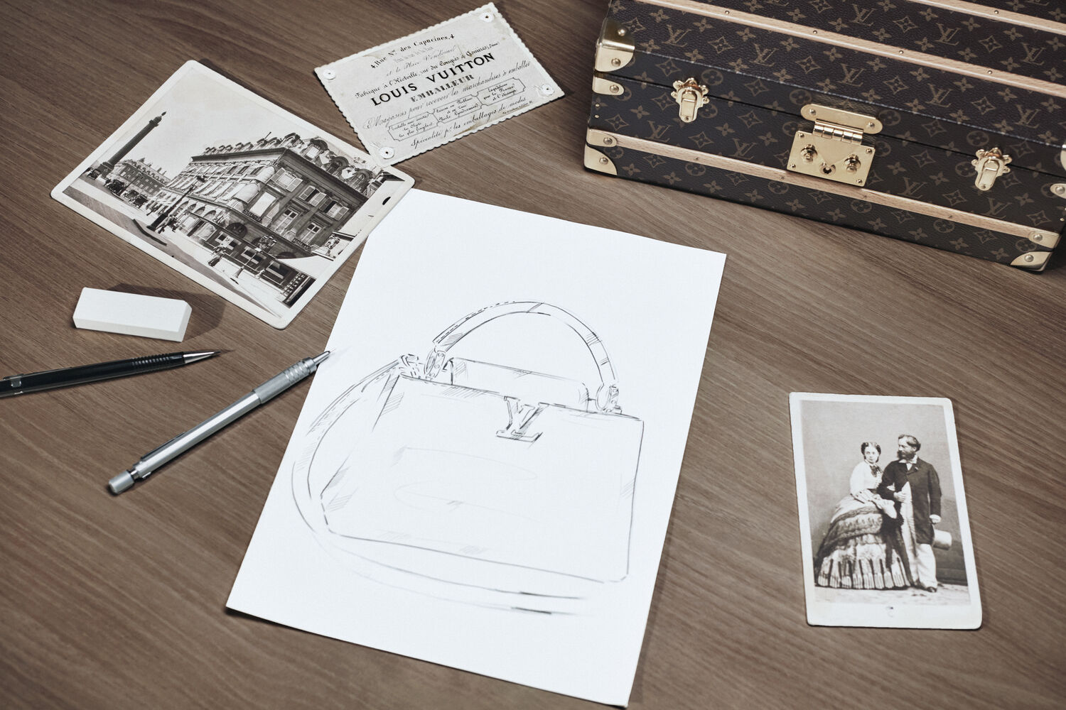bản vẽ Louis Vuitton capucines