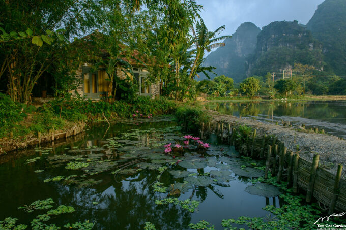 Bức tranh thiên nhiên hữu tình ở Tam Coc Garden.