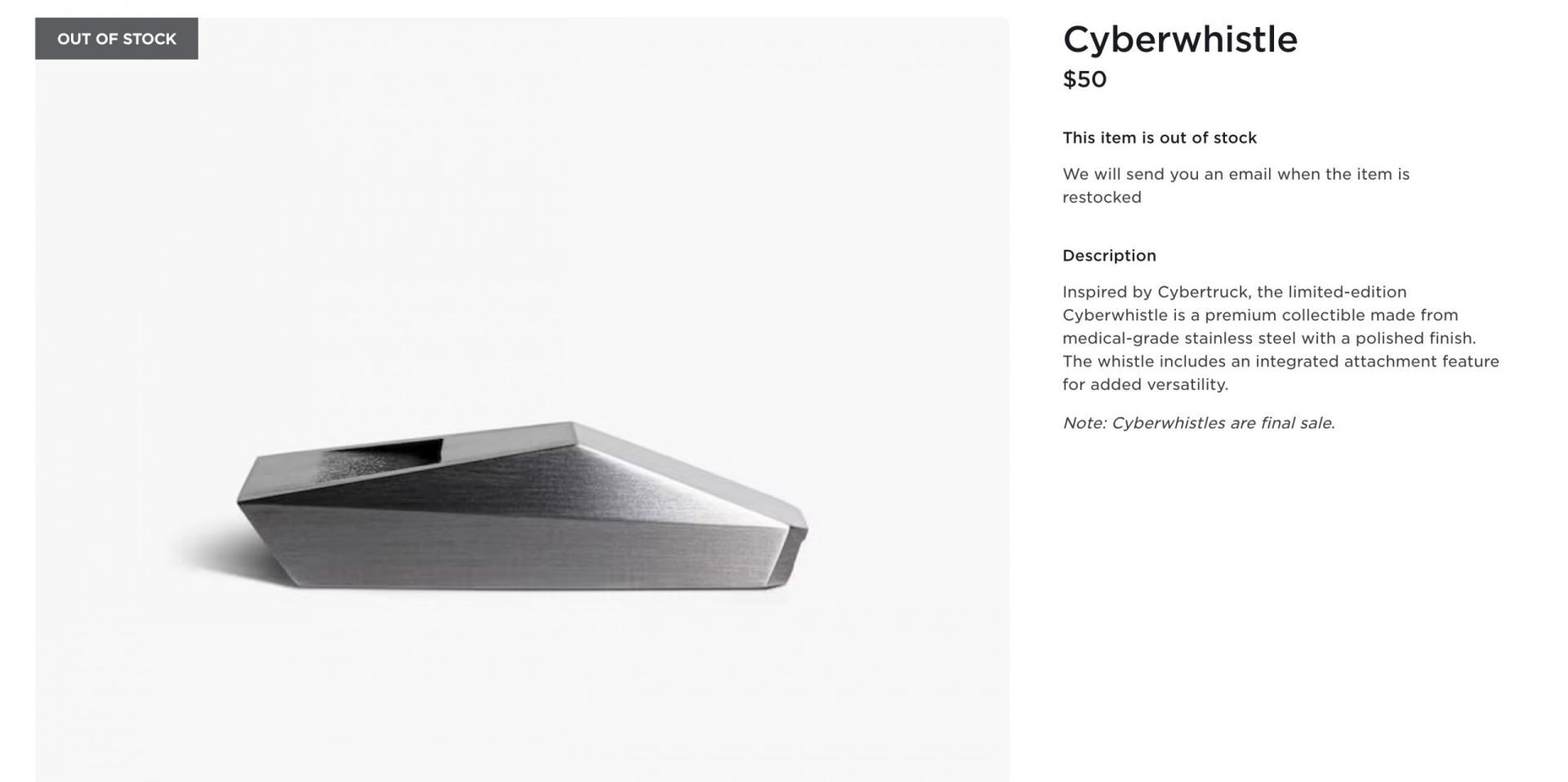 Tesla Cyberwhislte