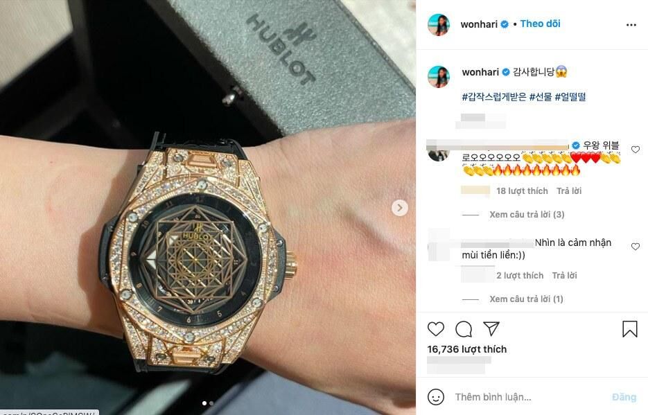 Đồng hồ Hublot Hari Won được tặng