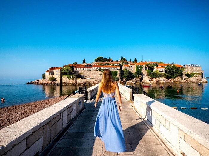 Lối vào Aman Sveti Stefan