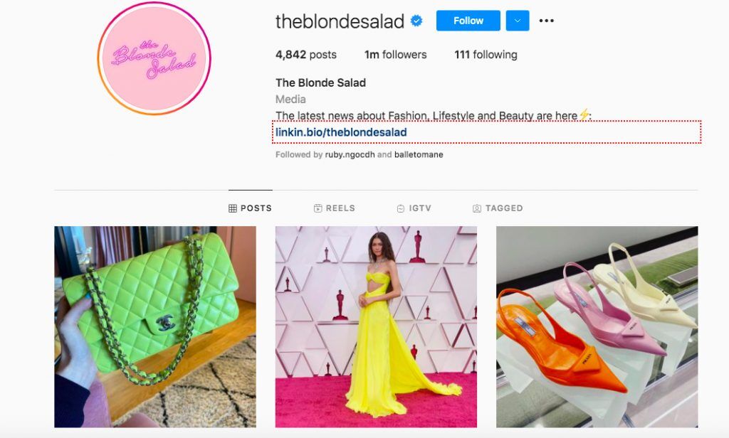 những tài khoản Instagram thời trang