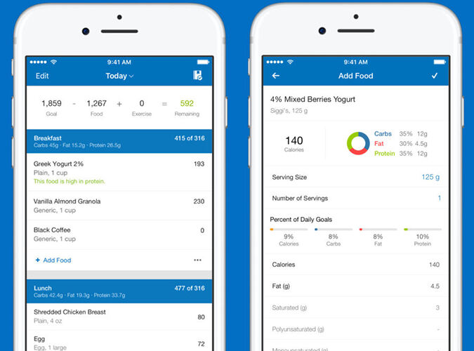 MyFitnessPal còn có thể kết nối trên Apple Watch, nó thậm chí còn ghi lại được cả hồ sơ nhịp tim.