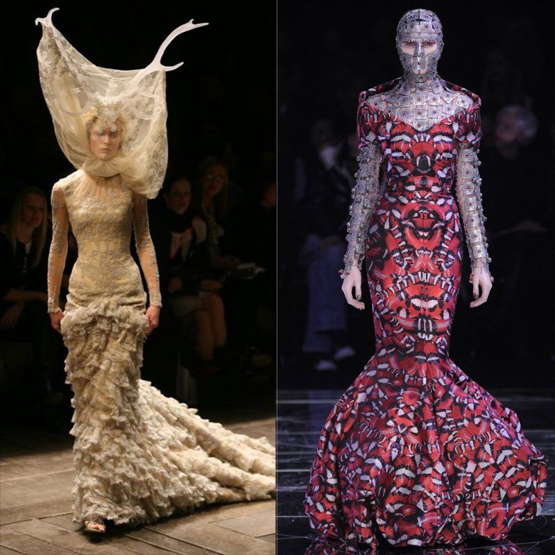 McQueen đã khiến thế giới thời trang phải ngả mũ thán phục và say mê những sân khấu và những thiết kế giật gân