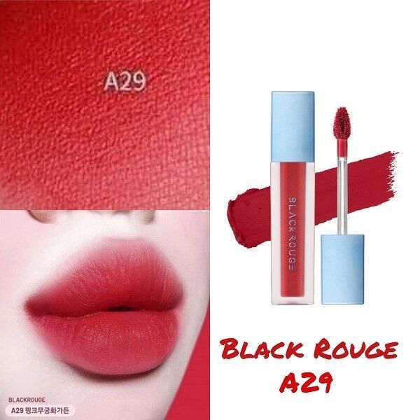 Black Rouge Air Fit Velvet Tint A29 Pink Hibicus Garden sắc đỏ hồng tone lạnh cuốn hút.