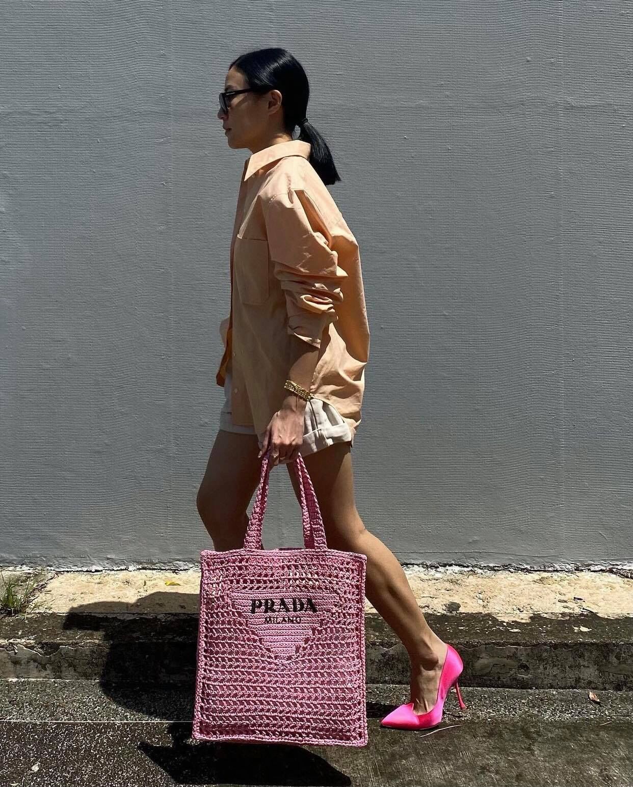 Prada Raffia Tote