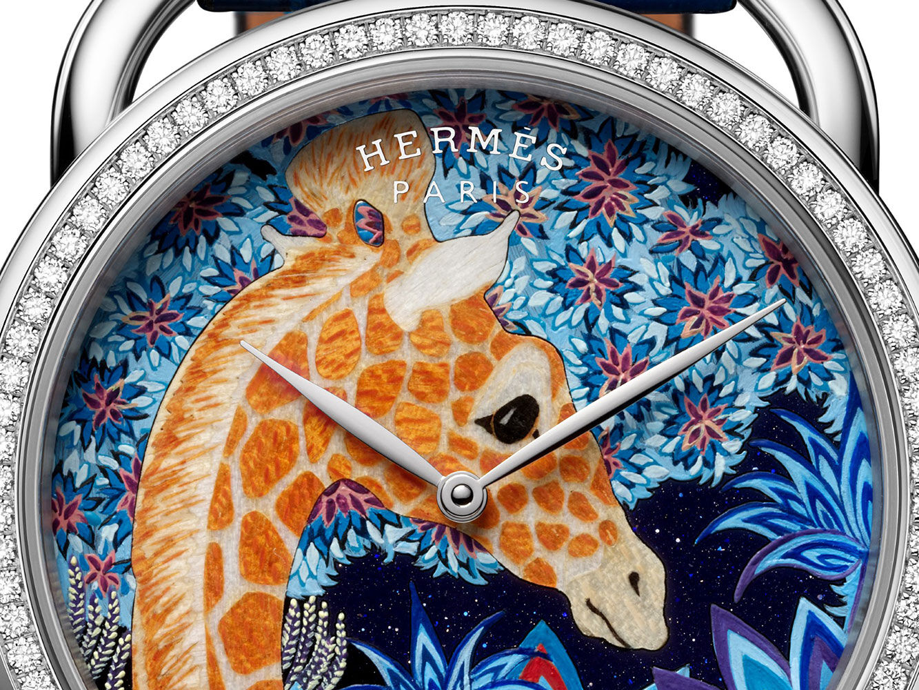195 mảnh gỗ khảm thủ công trên mặt đồng hồ Hermès Arceau The Three Graces-2