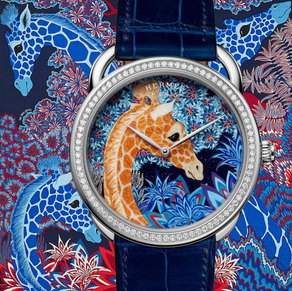 195 mảnh gỗ khảm thủ công trên mặt đồng hồ Hermès Arceau The Three Graces-3