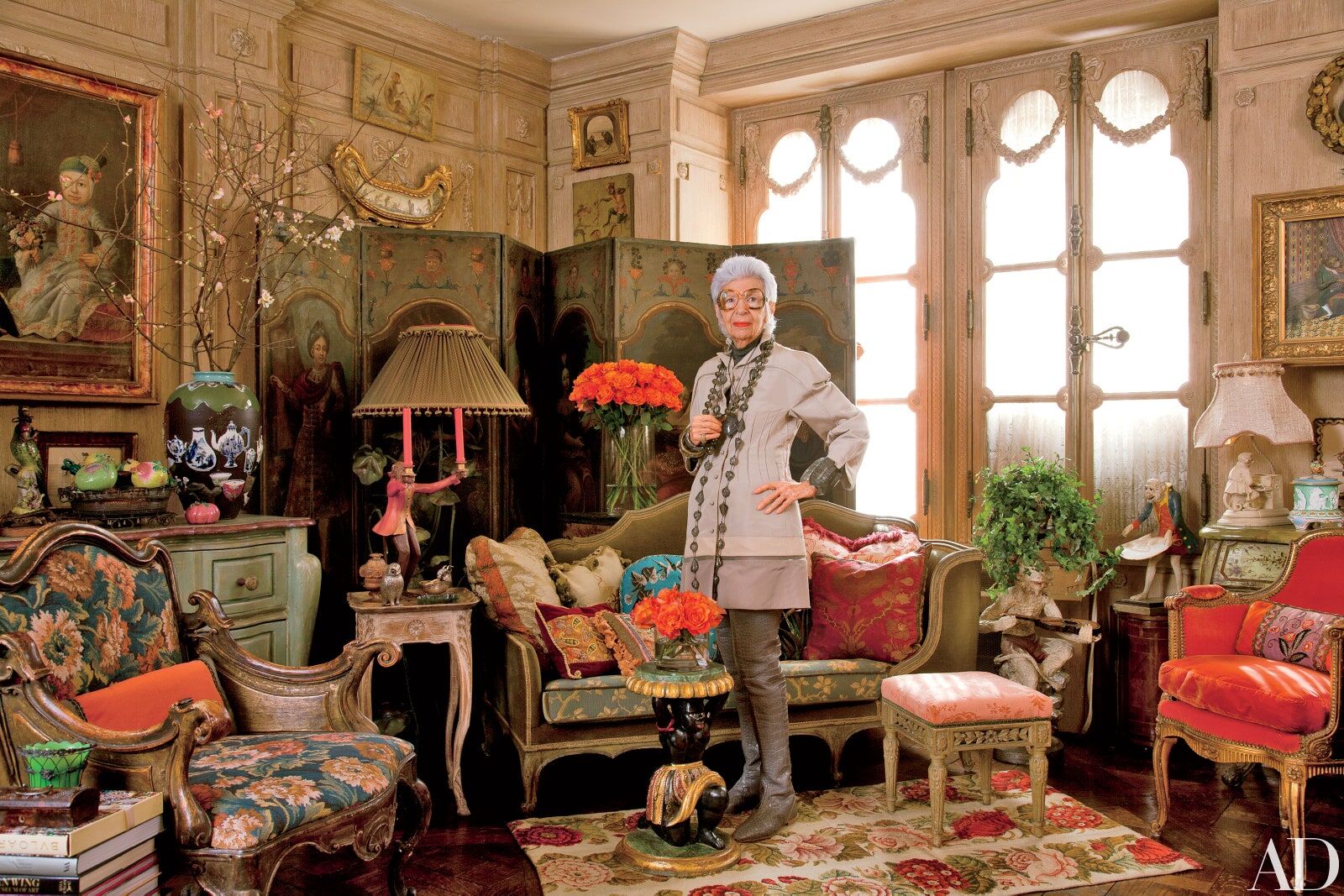 Căn hộ xa hoa và nghệ thuật của biểu tượng thời trang Iris Apfel-8