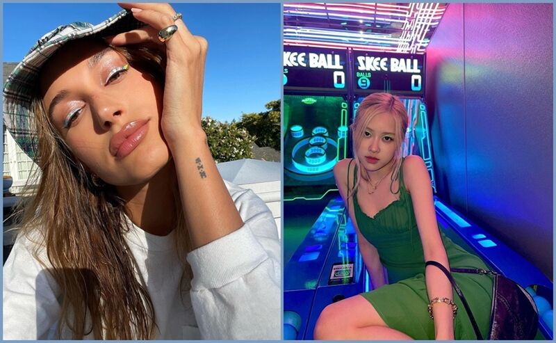 Kẻ mắt neon rực rỡ như Hailey Bieber và Rosé-8