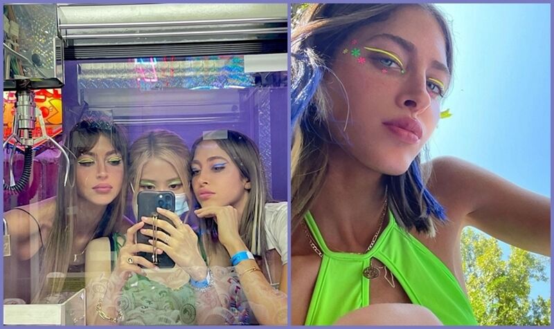 Kẻ mắt neon rực rỡ như Hailey Bieber và Rosé
