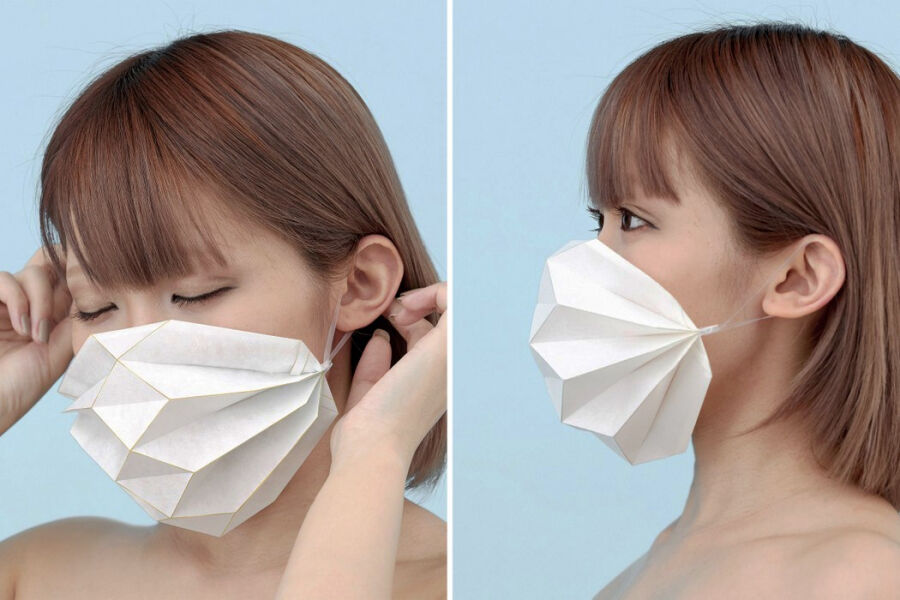 Khi khẩu trang kết hợp với nghệ thuật Origami ấn tượng của Nhật Bản