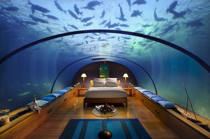 O hotel The Conrad Maldives Rangali Island tem restaurante debaixo d'água - Instituto de Engenharia