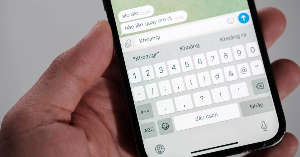 lỗi gõ tiếng Việt iOS 16