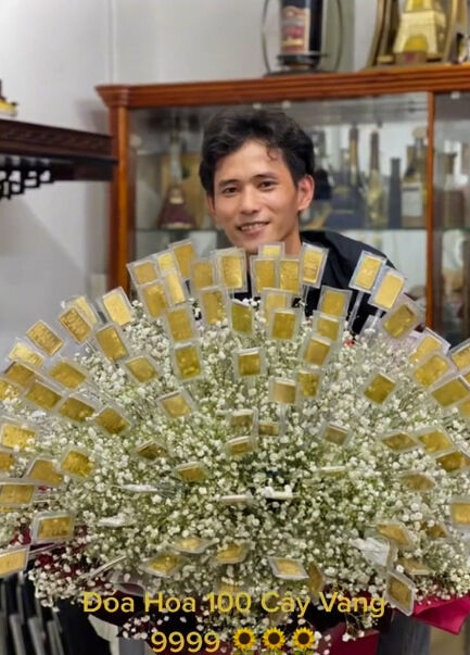 Anh Đ. rất hào hứng trước thành quả của mình. (Ảnh chụp màn hình: TikTok V.M.Đ)
