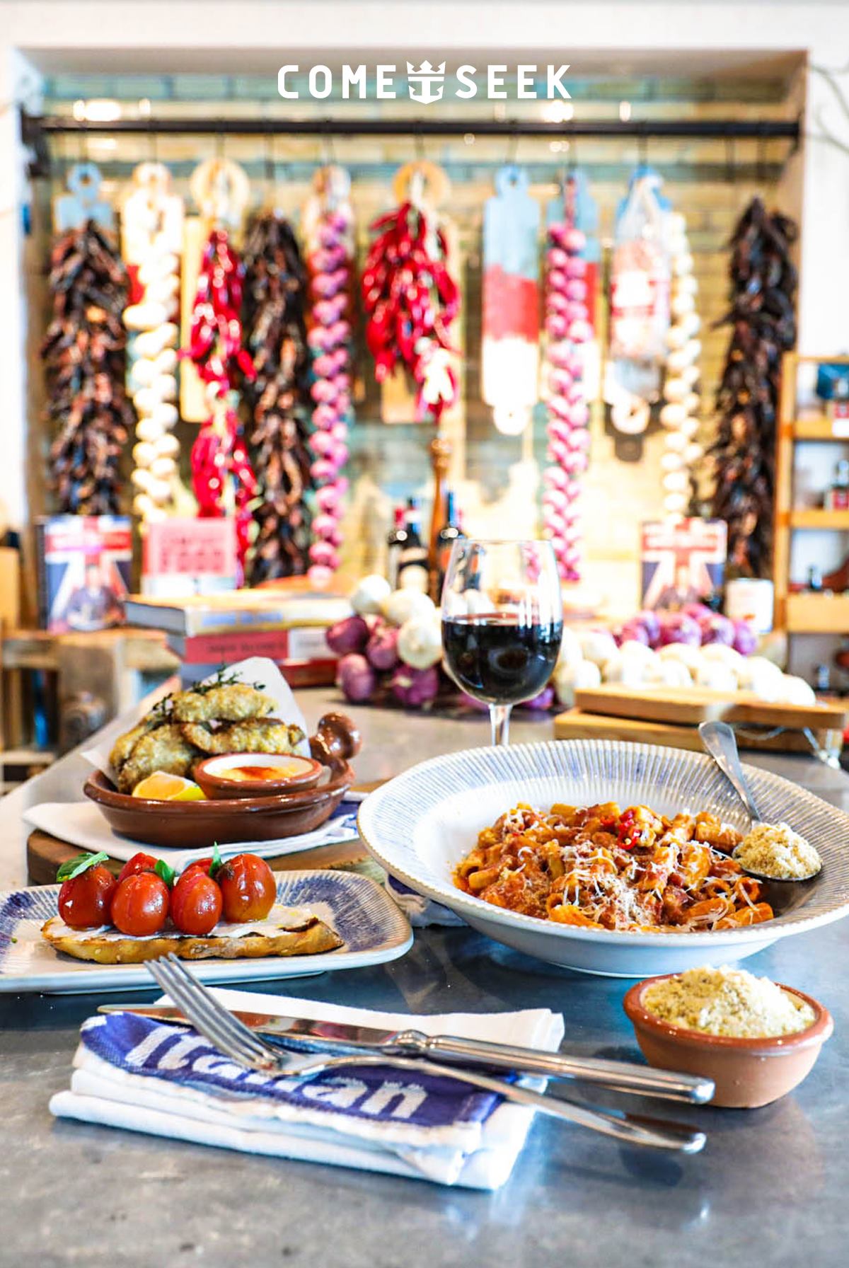Món ăn tại nhà hàng Jamie’s Italian.