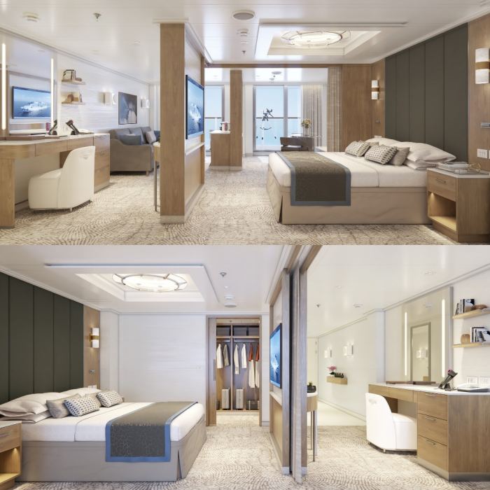 Hệ thống phòng nghỉ của du thuyền Sea Princess rất đa dạng
